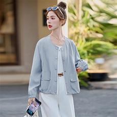 小香风外套女2025年春秋新款时尚洋气短款棒球服百搭薄款早春上衣，女装短外套，余墨