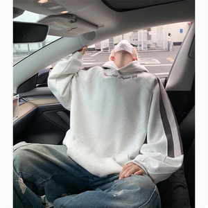 港风美式字母刺绣袋鼠兜套头连帽卫衣男ins XZ213-W2206-P88控108图片