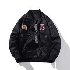 现货三色秋冬季潮牌夹克棉衣棒球服欧美街头飞行员外套情侣装，男装棉衣，电商A105