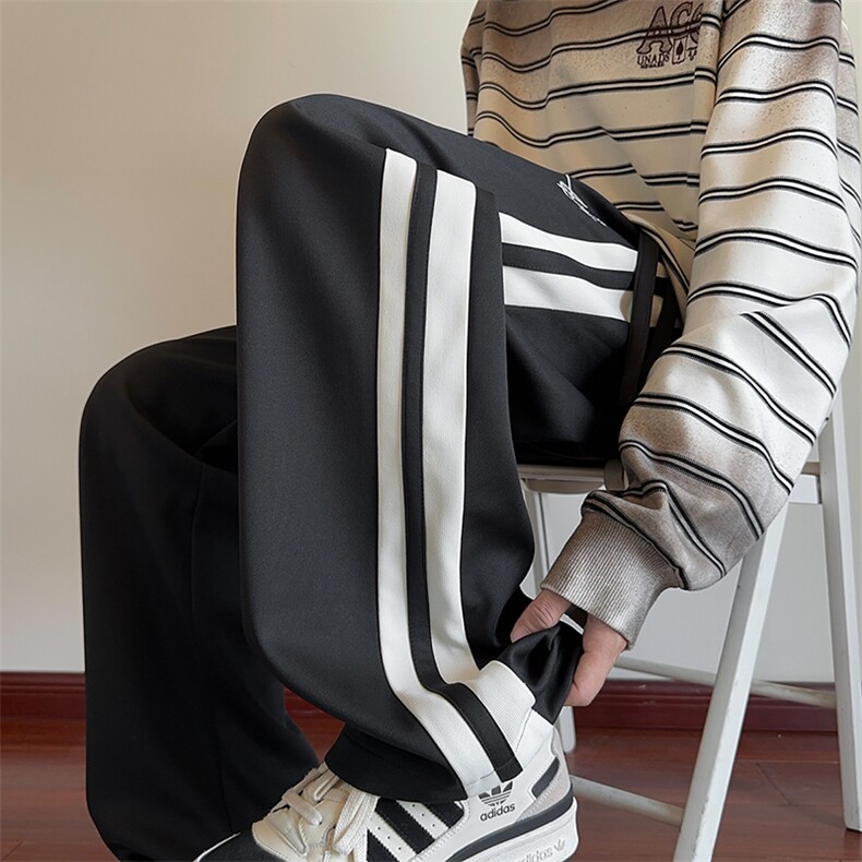 供抖音7个高点击男秋冬条纹运动休闲裤X416B-1-KL927-特p38限68,男装休闲裤,星座416B-1