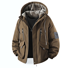 立体冬季外套加绒加厚潮牌夹克连帽宽松保暖派克服A436-D209-P80，男装夹克，电商A436