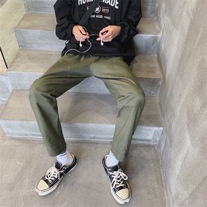 20秋装新款休闲潮流工装裤宽松港风大码束脚裤哈伦九分裤K826-P50图片