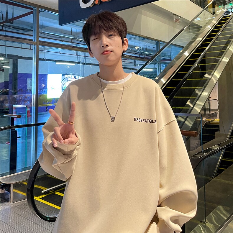 美式慵懒风chic圆领卫衣女胖MM大码春秋薄款oversize宽松休闲外套，女装短外套，电商A233-1