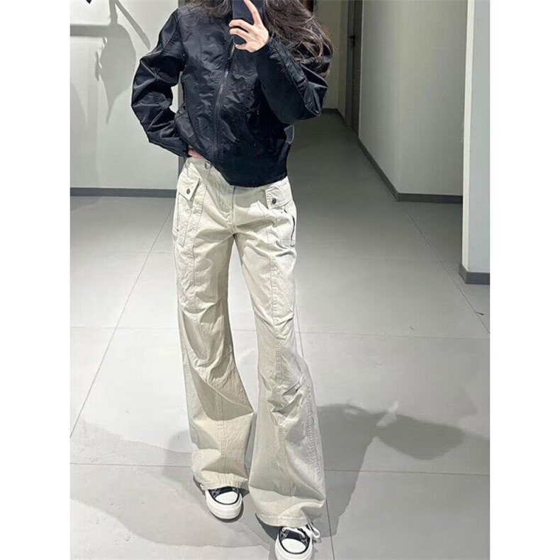 0123Start美式大口袋工装裤男款直筒vibe休闲裤子褶皱弯刀微喇裤,男装休闲裤,星座1116A（原606A-3）
