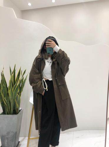 秋季中长款风衣，女装风衣，E·呀