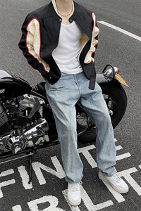 B221 美式ins高街暗黑痞帅型男机车服外套上衣 SY2306-P90控118图片
