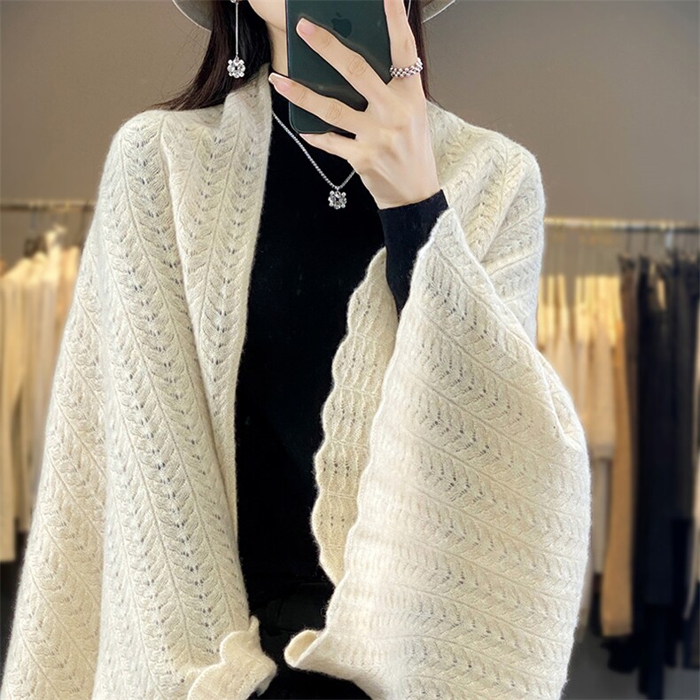 新款披肩篷披风外套女2024年新款秋冬羊毛,饰品披肩,德晨羊绒