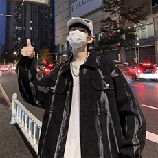 F680P68复古牛仔外套男款痞帅扎染男生牛仔衣高级感工装夹，男装夹克，星座512-6
