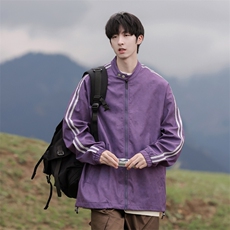 男士潮牌立领夹克外套条纹擦肩袖二开上衣A406JK8122P78，男装夹克，星座309（原A406）