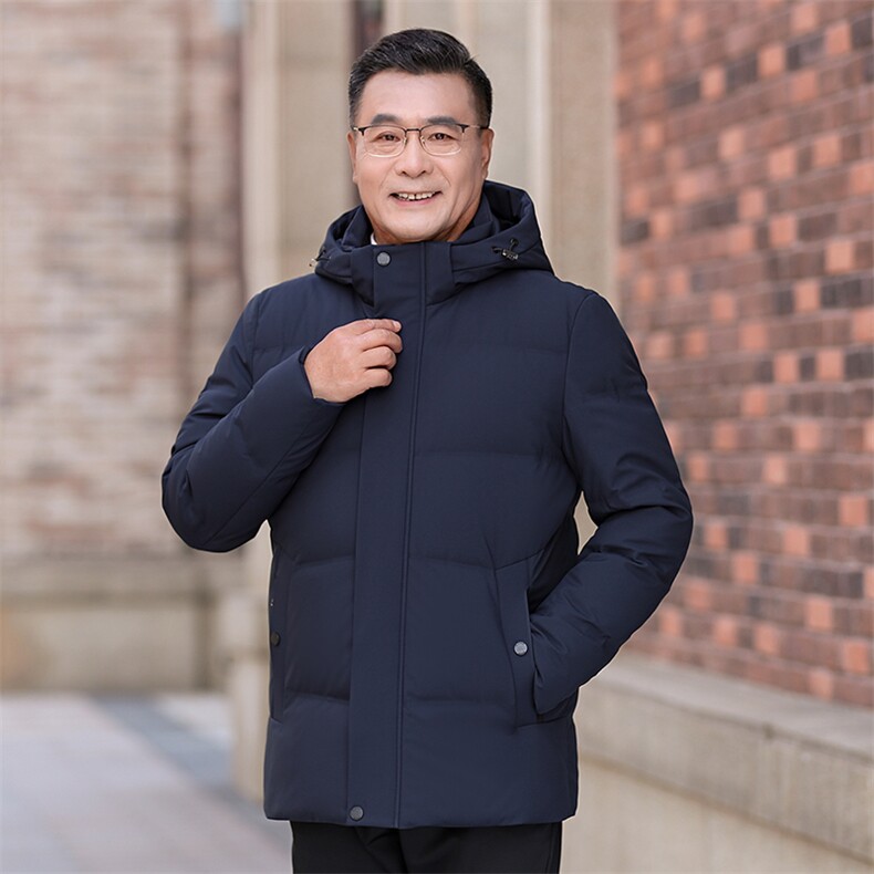 大货主推男中老年羽绒服中长款爸爸装加厚冬款大码羽绒服外套,男装羽绒服,钱塘723