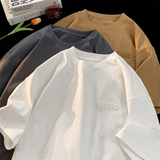 主推港风字母宽松纯棉短袖男T恤X416b-1-DT325-P25限38，男装T恤，星座416B-1