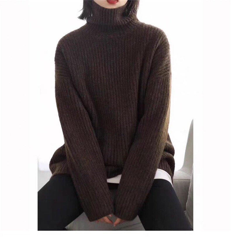 高领坑条女士羊毛衫秋冬保暖羊毛,女装羊毛衫,冀清阳荣