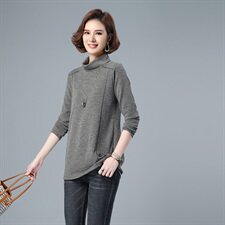 2021春秋新款打底加绒高领保暖3119，女装卫衣/绒衫，秋牧寒烟