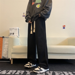 直播复古牛仔裤直筒宽松阔腿拖地美式高街百搭裤子NK1906P45