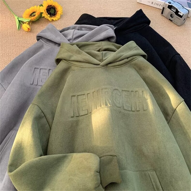 鹿皮绒加绒卫衣男潮ins港风潮流BA127P55,男装卫衣,星座1116-2