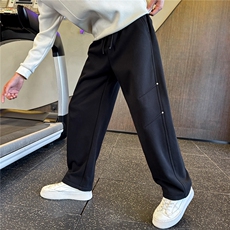 加绒加厚裤子男冬季2025新款休闲运动设计感弯刀裤A313-18259-P68，男装卫衣，电商A313