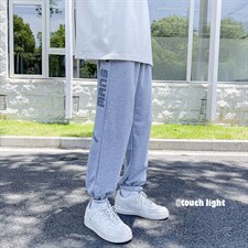 ins潮牌休闲裤男士夏季潮流速干宽松百搭束脚九分裤K1226-P28，男装休闲裤，星座512-4