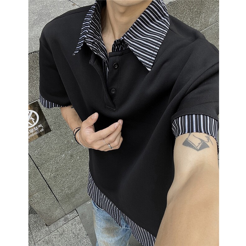 夏季新款衬衫领短袖CS7072-特批35控68,男装T恤,电商A072