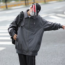 冲锋衣秋季新款休闲时尚日系外套男生宽松直筒工装夹克男JK642，男装夹克，星座1116A-1（原606A）