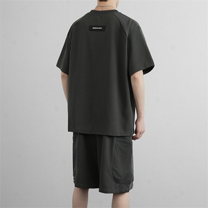 男韩版套装2026新款夏季工装短裤休闲运动服两件套男装图片
