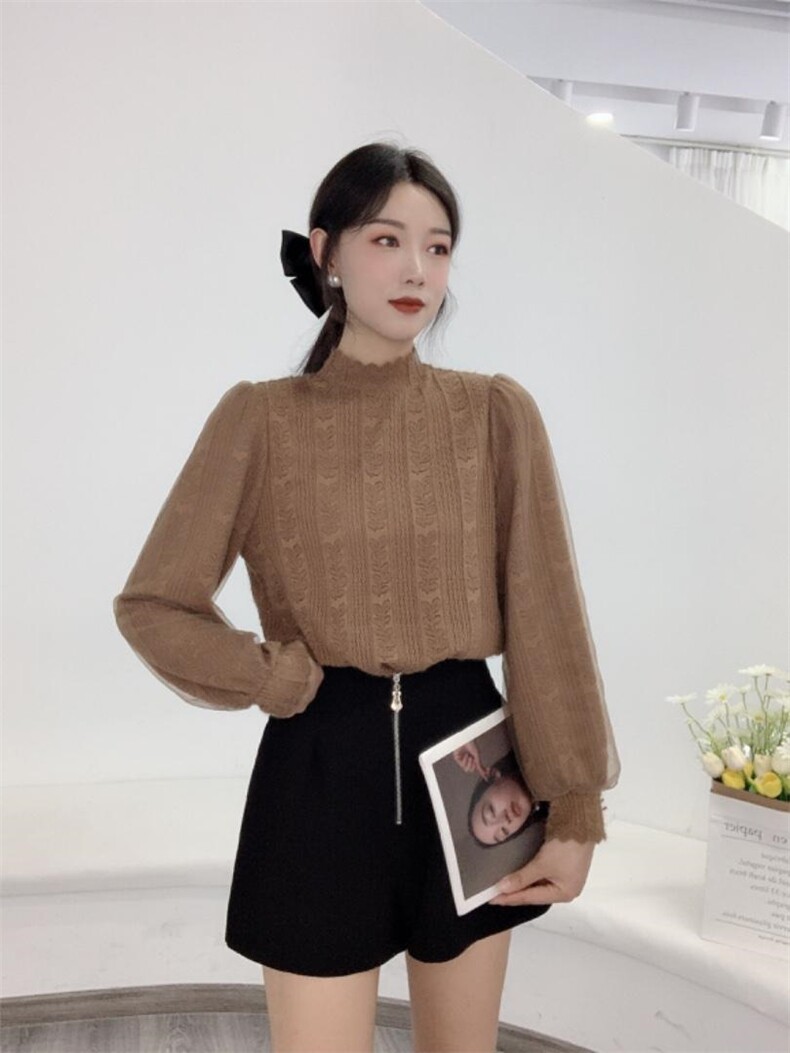 蕾丝磨毛上衣，其它，新依西阁