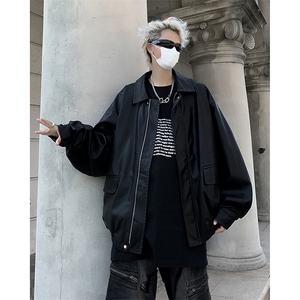 秋款男PU皮衣休闲皮夹克纯色外套JK0205 P70图片