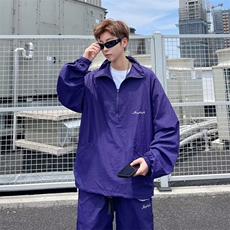 套装男士韩版潮流痞子帅气夏季防晒衣2024新款ins五分裤W5828-P57，男装牛仔裤，星座412-2