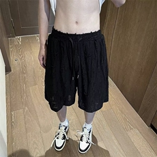 夏款男短款破洞镂空休闲五分短裤D35P33，男装牛仔裤，星座1013-1