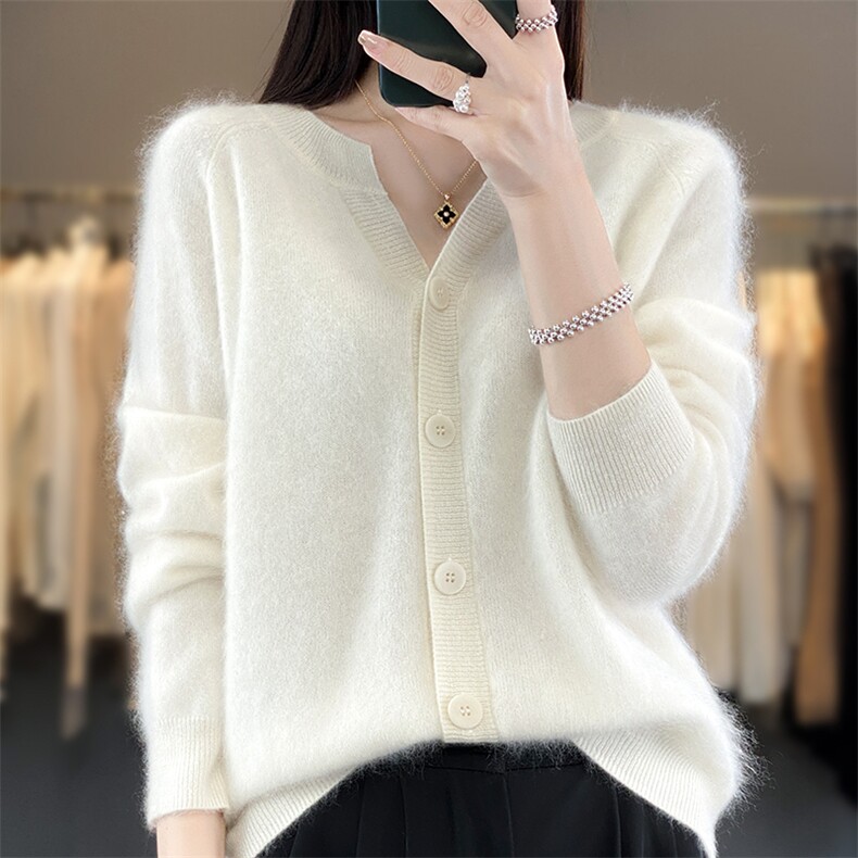 一线成衣羊毛开衫女短款春秋2023薄款羊绒毛衣外搭针织外套，女装羊绒衫，臻维羊绒