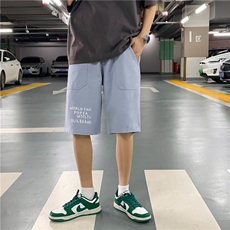 D093-P35控48小众美式复古篮球裤子大码高街潮ins五分裤，男装牛仔裤，星座116