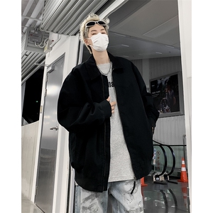 秋季新款港风日系复古纯棉马丁帆布翻领夹克外套男潮 JK1271-P68图片