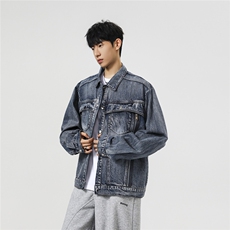 【现货】XZ1218(原611-3)WT4004特价70美式多口袋结构牛仔外套，男装工装外套，星座1218（原611-3）