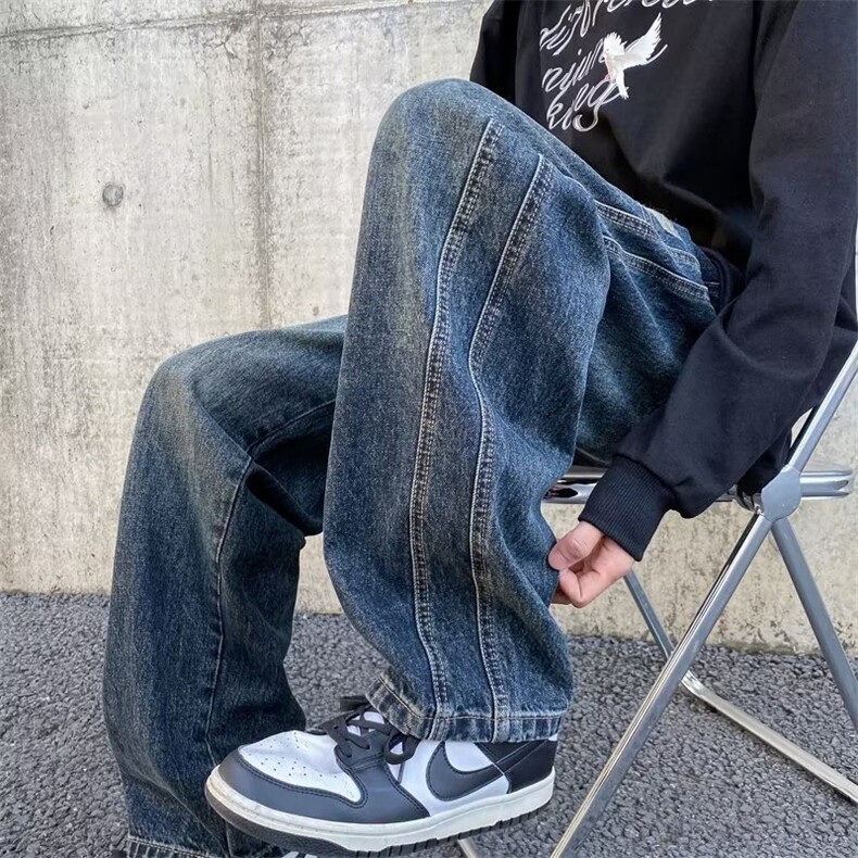 美式牛仔裤男春秋新款休闲直筒裤XB28P50,男装牛仔裤,星座1116-2