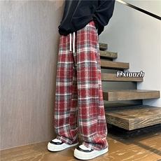 XZ616秋季新款重磅毛呢格子复古直筒休闲长裤TY1081特P30，男装休闲裤，星座512A（原616）