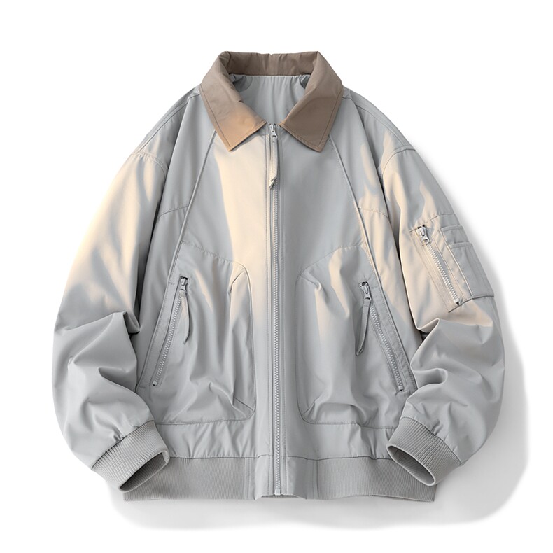 白底夹克男款解构弯刀短款外套廓形翻领棒球服JK02557-P70,男装夹克,星座308B-2