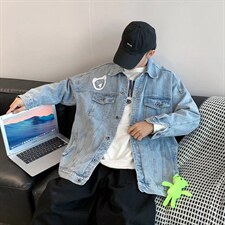 男秋冬新款牛仔夹克外套卡通印花JK004P70，男装夹克，星座1116-2