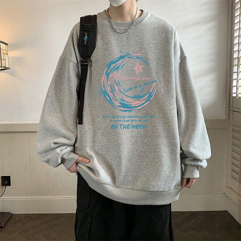 春季圆领卫衣男大码韩版宽松长袖外套S6341-P28,男装卫衣,电商A040