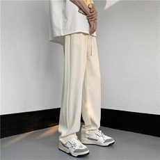 港风纯色西裤宽松直筒男装冰丝裤子CK227P45，男装西裤，电商D325