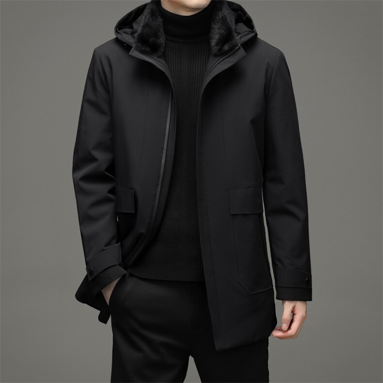 冬中年男加厚羽绒服男冬季休闲爸爸冬装外套上衣YYYR028859-P360，男装羽绒服，电商B212（原钱塘6029）