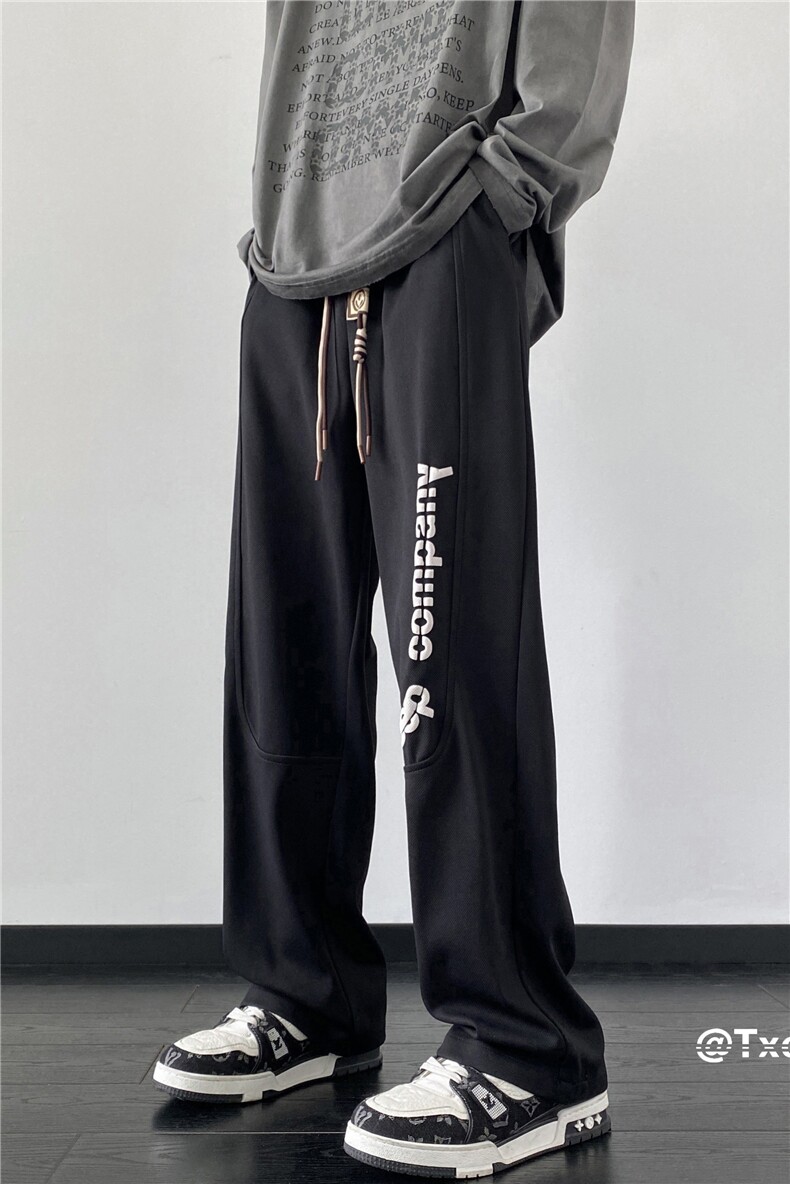 抖音品质春季新款大菠萝格300克宽松卫裤B315-K23410-特p30控58,男装休闲裤,电商B315