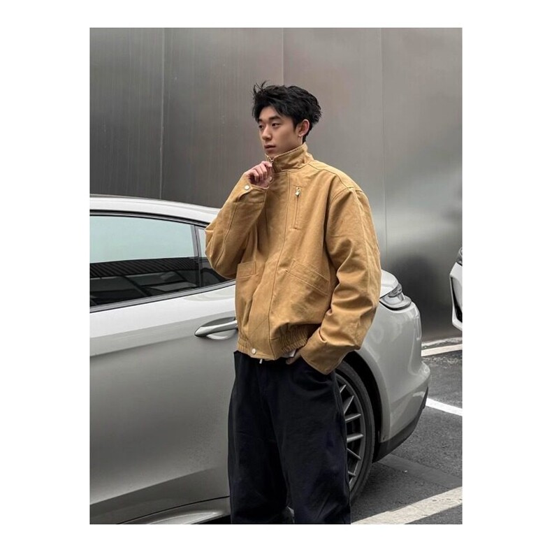 美式复古工装外套男女春秋季新款潮牌工装J216-P90图片