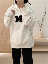 毛巾绣M卫衣，女装卫衣/绒衫，WW9