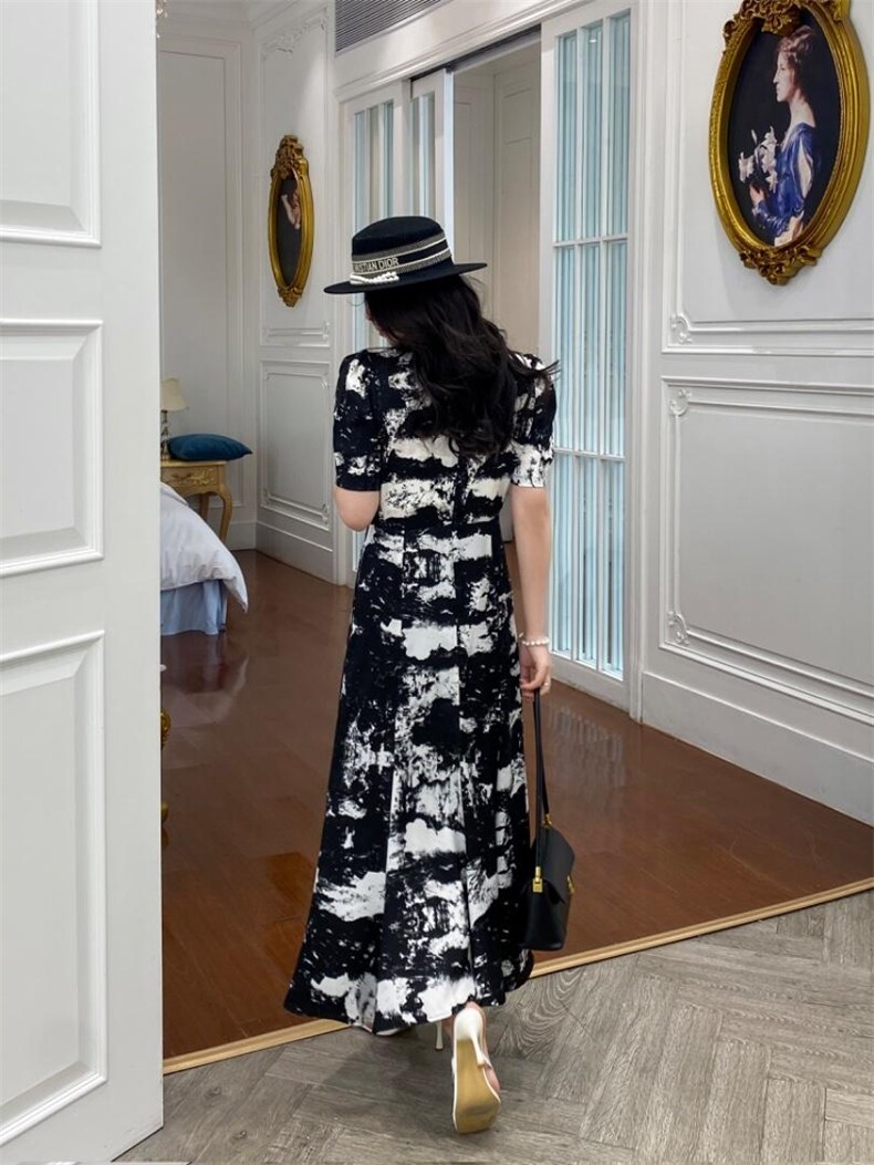 YCJ雪纺缎面斜纹连衣裙，女装连衣裙，YCJ