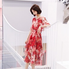 连衣裙2021年夏季流行优雅百搭修身显瘦百搭韩版气质，女装连衣裙，妙形