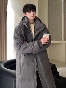 (网图)情侣长款羽绒服BT港风潮牌加厚连帽休闲   313B-YJ921-P150图片