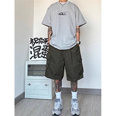 日系cityboy机能工装短裤男夏季百搭宽松潮牌五分裤子，男装牛仔裤，星座506A