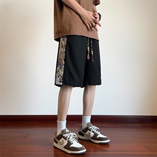 特批P20无差价夏季短裤男士小熊拼接刺绣风高级感五分裤DK82，男装牛仔裤，电商A001-1