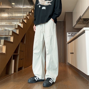 美式铆钉弯刀裤男秋季新款2025宽松潮牌工装裤子-A2270TP45控79图片