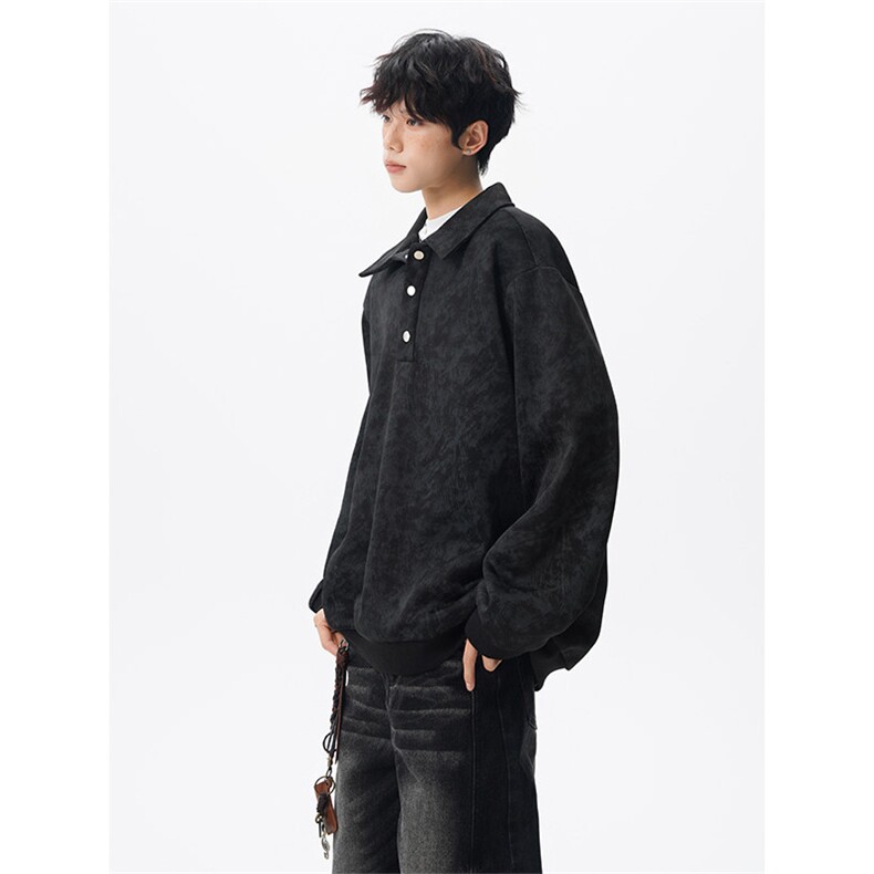 现货WY10165-特P48控88美式复古解构拼接大码男宽松情侣套头卫衣,男装卫衣,电商A059