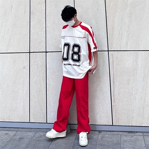 25年春季水洗高街vibe直筒宽松阔腿五色牛仔裤NZ2310-P55控78图片